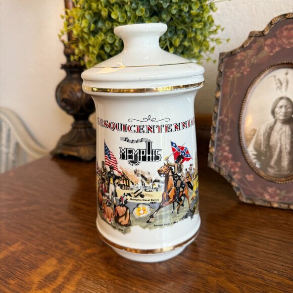 1969 Memphis Stitzel Weller Sesquicentennial Porcelain Decanter - Picture 4 of 15